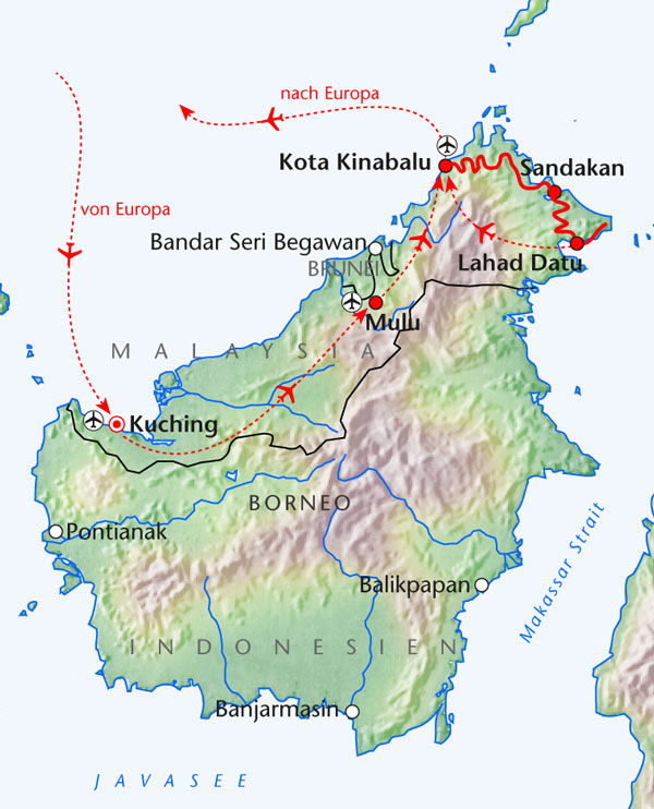  Borneo  Karte 